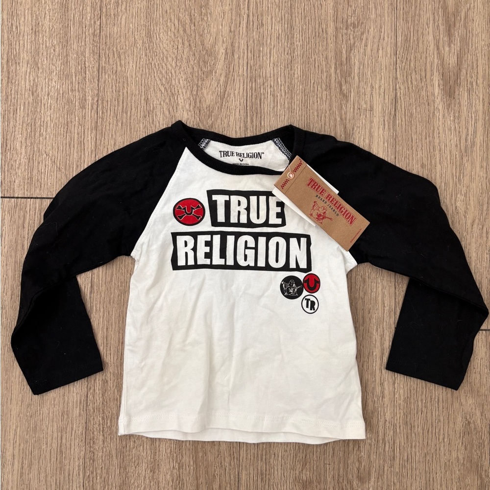 True Religion Kids Black and White Long Sleeve Tee